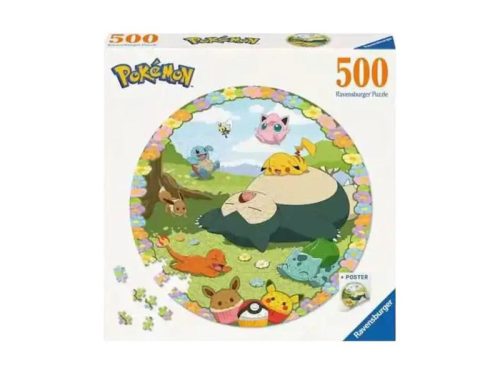 Puzzle 500 db - Pokémonok és virágok