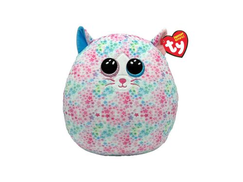 Ty Squishy Beanies párna alakú plüss figura EMMA, 22 cm - színes macska