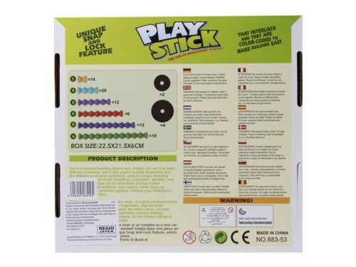 Play Stick rudak 80 darabos építőjáték