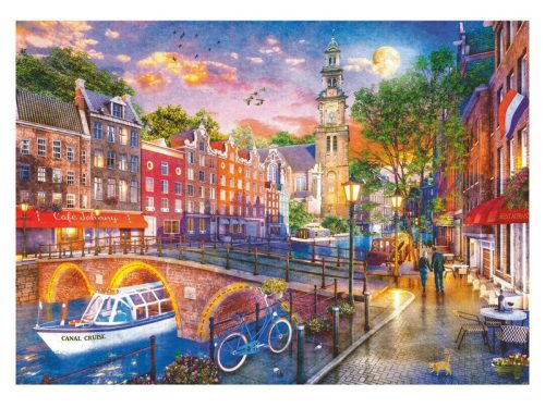 Puzzle 1000 db - Naplemente Amszterdam