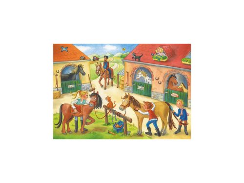 Ravensburger Puzzle 2x12 db - Nyaralás a lófarmon