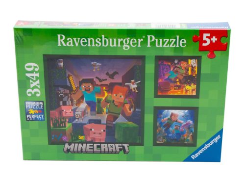 Ravensburger Puzzle 3x49 db - Minecraft Biomák
