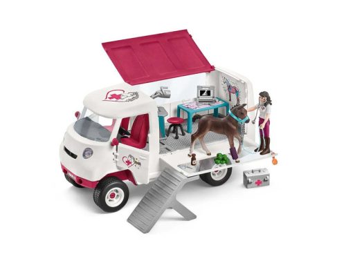 Schleich Mobil állatorvos kórház hannoveri csikóval