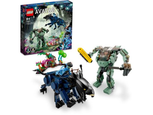 LEGO Avatar 75571 Neytiri és Thanator az AMP Suit-os Quaritch ellen