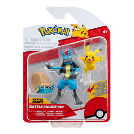 Pokémon 3 db-os figura csomag -  Omanyte, Pikachu,  Lucario