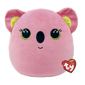 Ty Squishy Beanies párna alakú plüss figura POPPY, 22 cm - rózsaszín koala