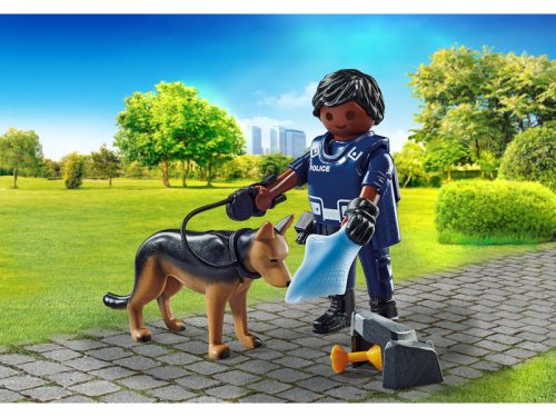 Playmobil Rendőr nyomozó kutyával 71162