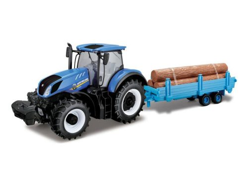 Bburago traktor utánfutóval New Holland 1:32