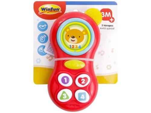 Winfun: Maci zenélő bébi mobiltelefon