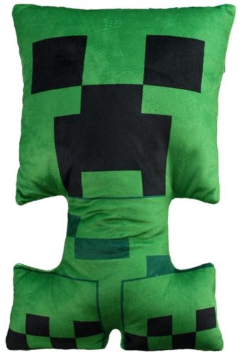 Minecraft Creeper formapárna, díszpárna 27x40 cm Velúr