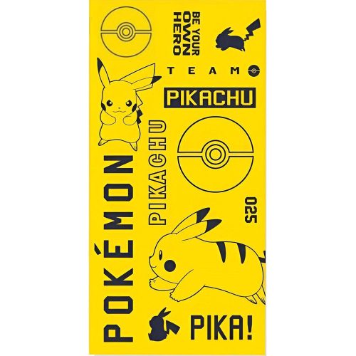 Pokémon Pika fürdőlepedő, strand törölköző 70x140cm