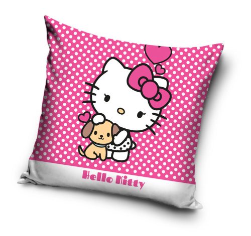 Hello Kitty Dots párnahuzat 40x40 cm Velúr