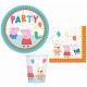 Peppa malac Confetti party szett 32 db-os 23 cm-es tányérral