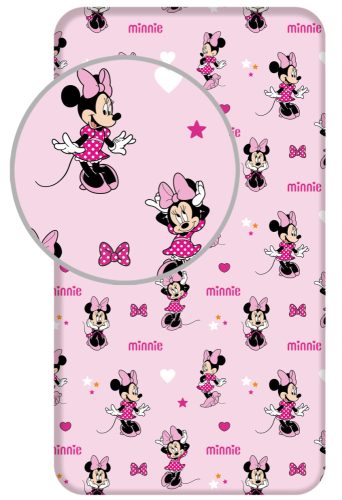 Disney Minnie Pretty in Pink gumis lepedő 90x200 cm